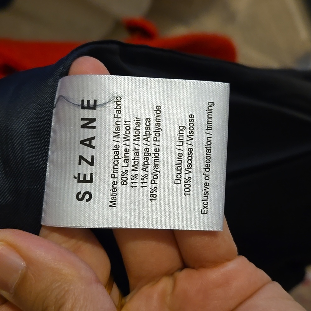 Sezane Bow  Wool Short Coat - Picture 14 of 16
